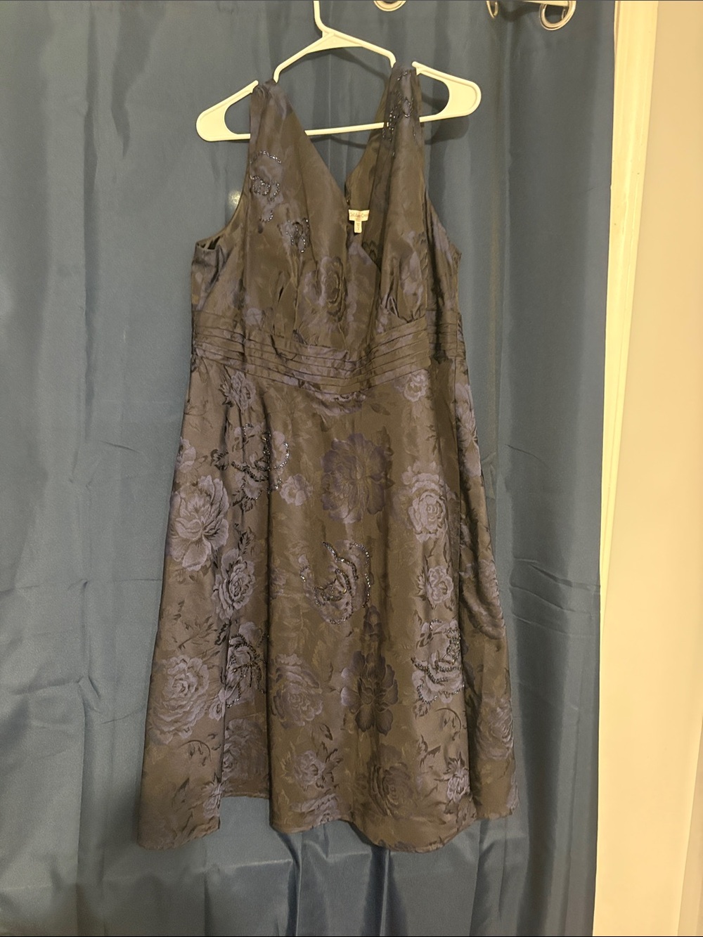 Coldwater Creek Purple Floral Midi Dress